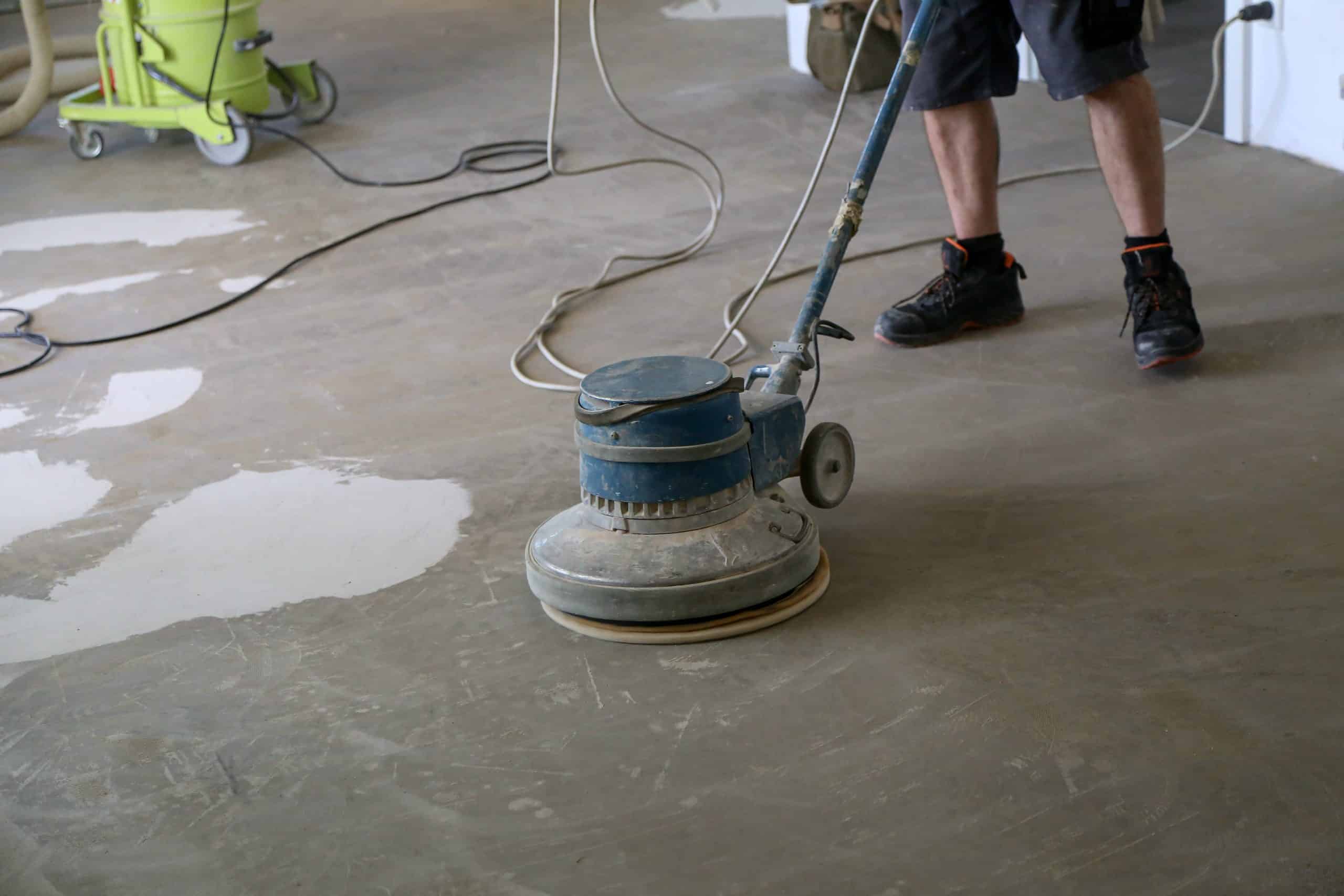 polishing concrete floor